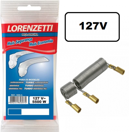 Resistência Lorenzetti para Chuveiro Duo Shower Quadra e Duchas Futura 127v 5500w