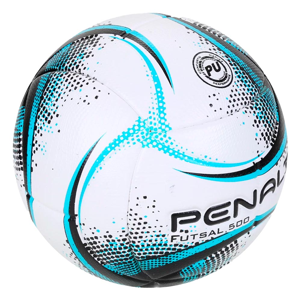 Bola Penalty Futsal RX500 Branco Azul Preto