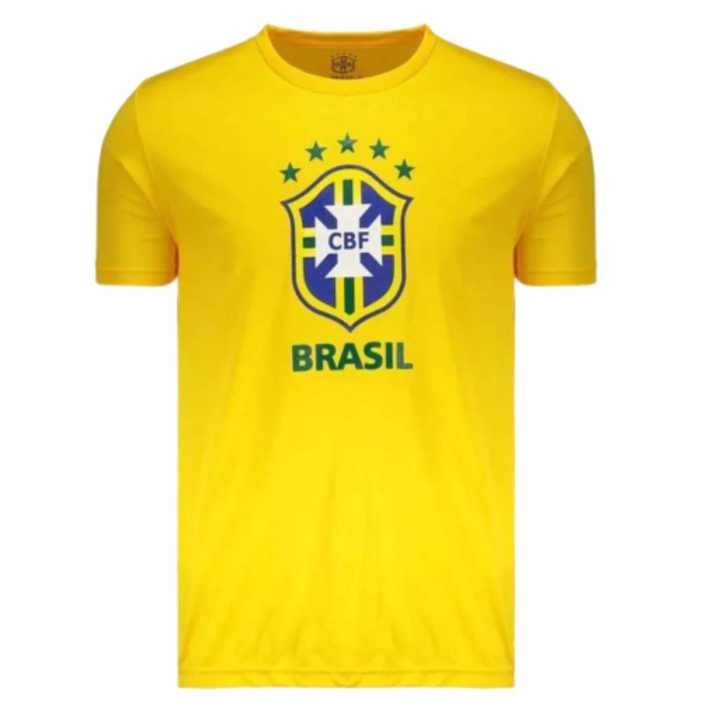Camisa Oficial Brasil Escudo Masculino Verde Amarelo