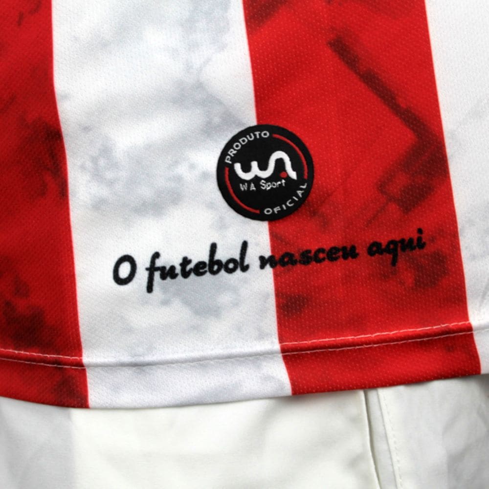 Camisa Oficial Bangu Atlético Clube I 21/22 Masculino Vermelho Branco