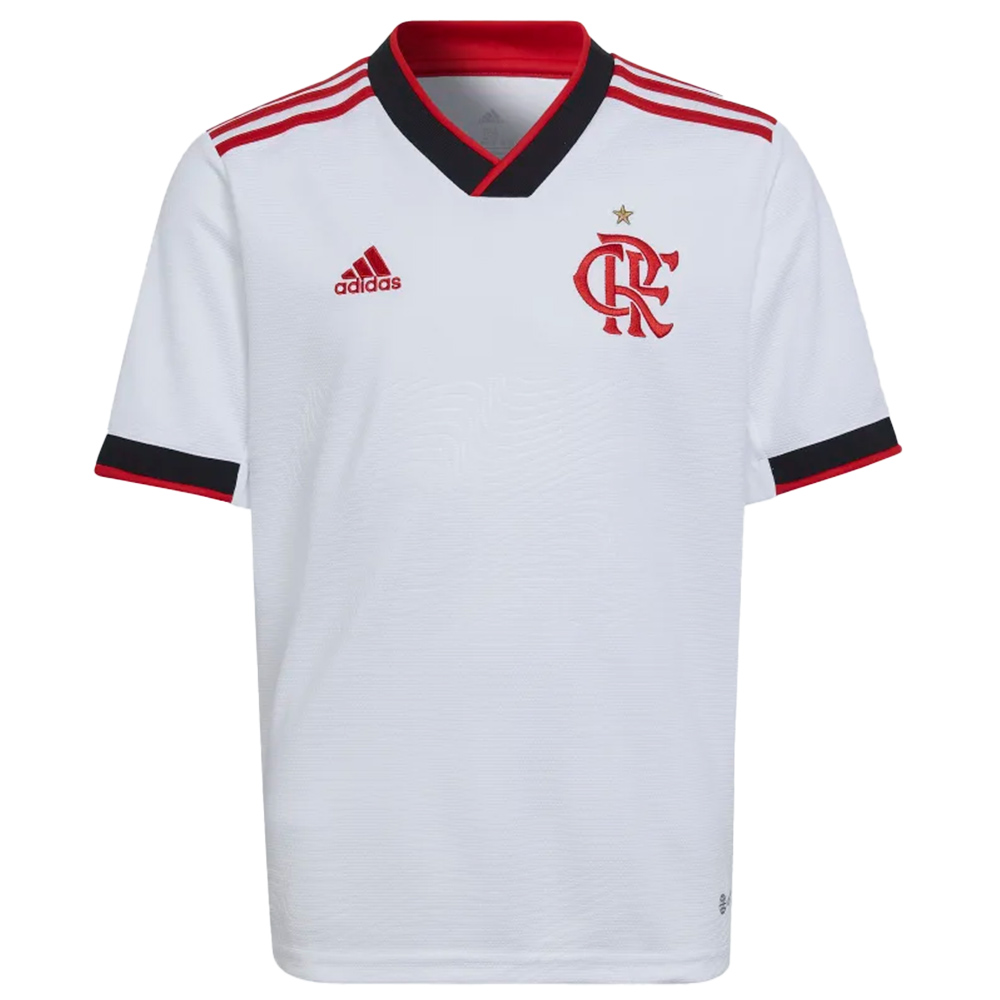 Camisa Oficial Flamengo II 22/23 Infantil Branco Vermelho
