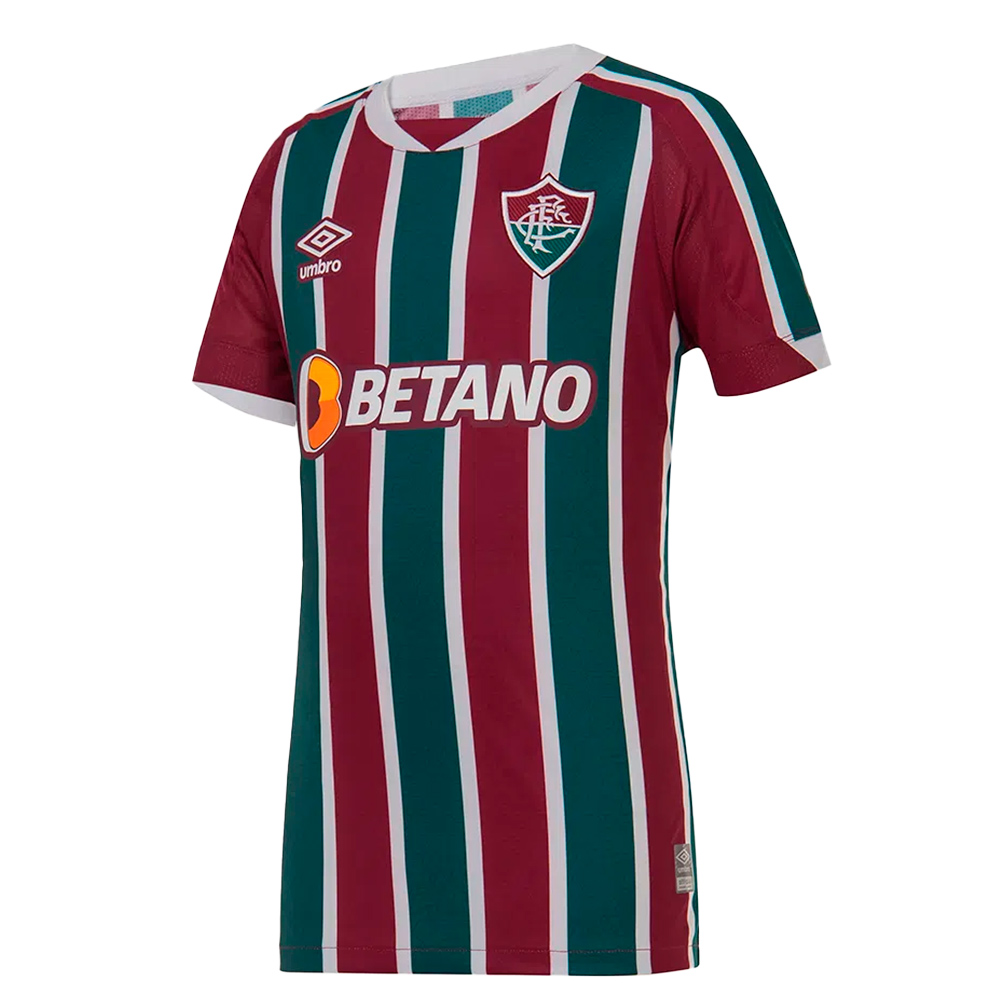 Camisa Oficial Fluminense I 22/23 Infantil Vinho Verde