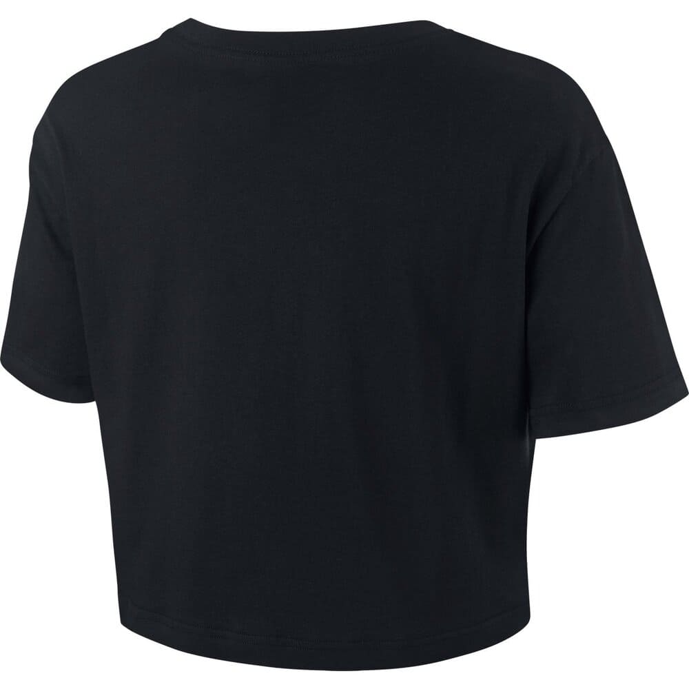 Camiseta Cropped Nike Essential Icon Futura Preta