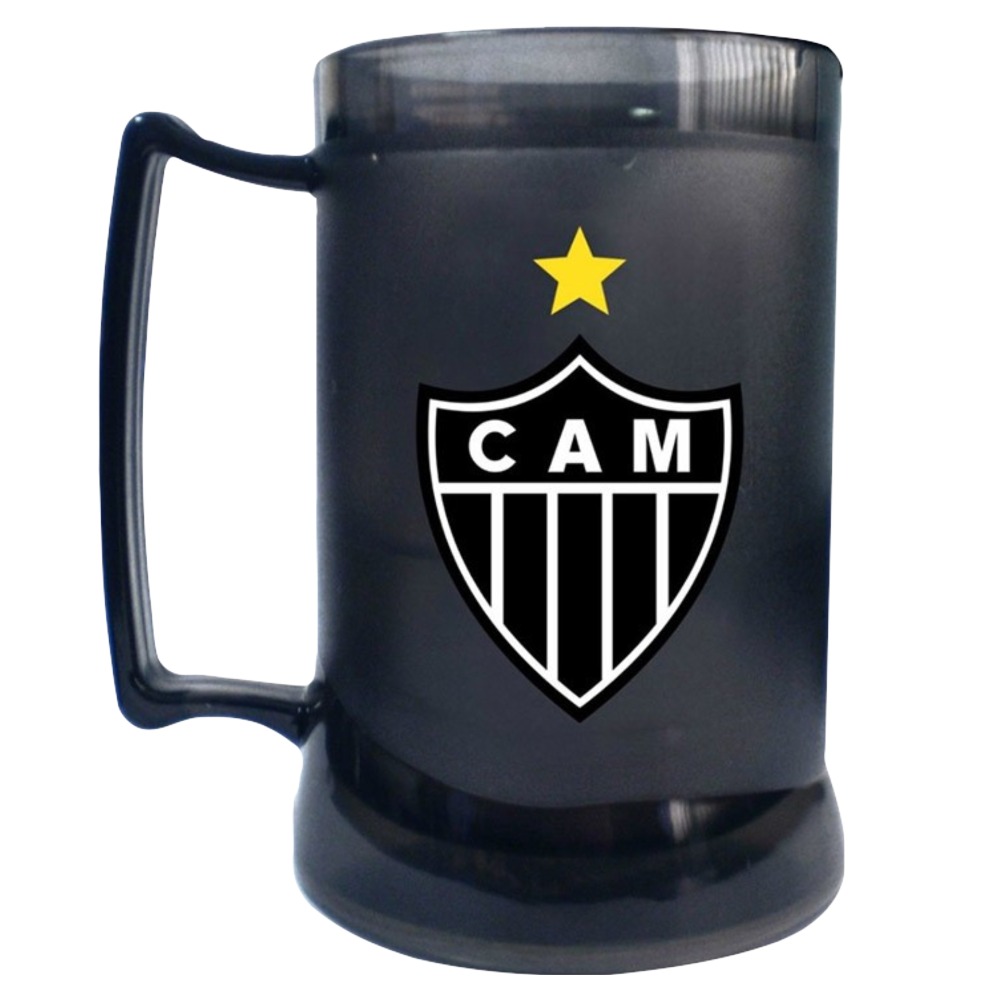 Caneca Gel Oficial Atlético Mineiro 400 ml Escudo Fume