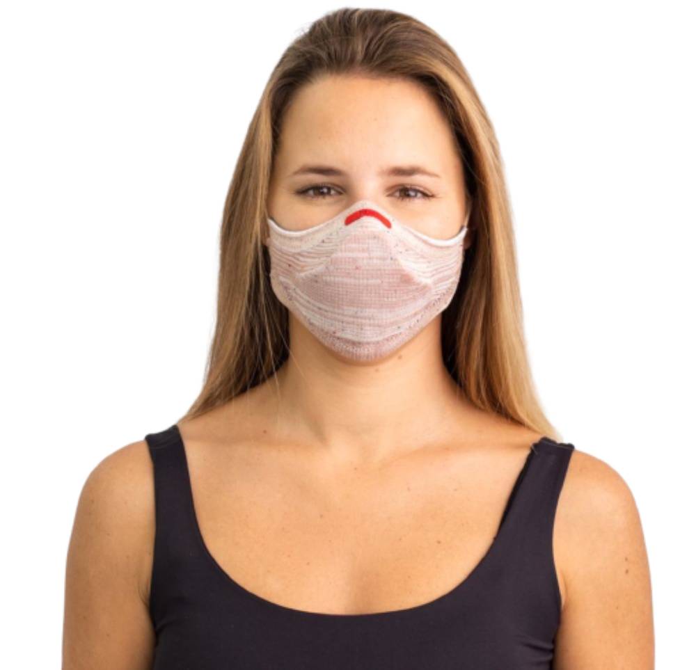 Máscara Fiber Knit Air 30 Filtros de Proteção+Suporte 3D Rosê