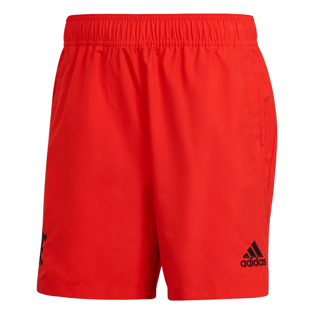 Short Adidas Flamengo Lifestyle Masculino Vermelho Preto