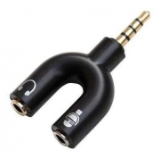 Plug Adaptador Splitter Soundvoice P2 x P3 (Fone x Microfone)