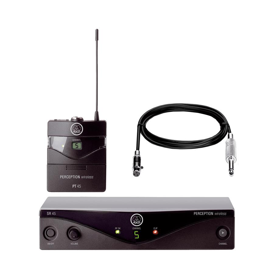 AKG Transmissor Sem Fio Para Instrumentos (Guitar Cable + PT45 + SR45)