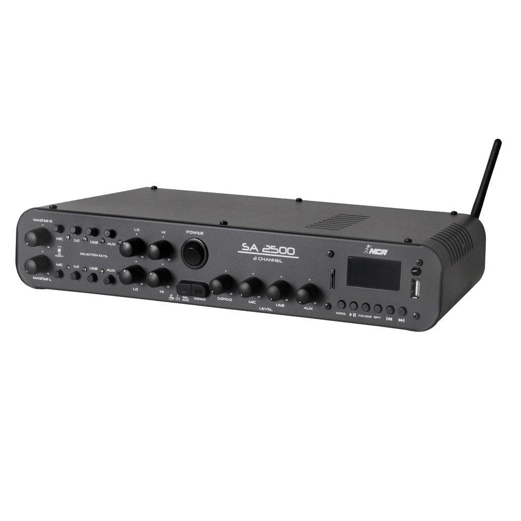 Amplificador Compacto LL Audio SA-2500 (180w RMS/FM/USB/SD/Bluetooth/Gongo Eletrônico)