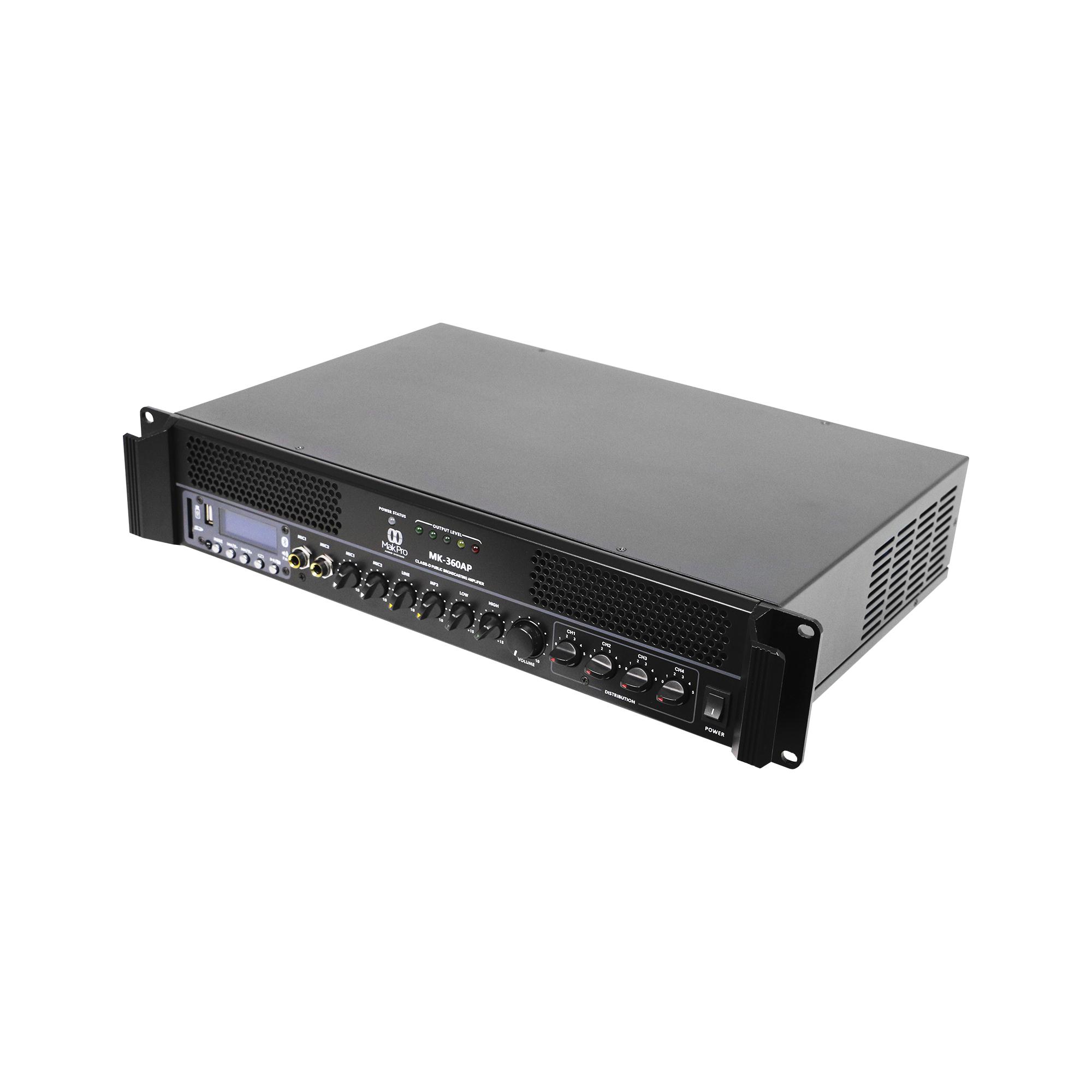 Amplificador Integrado Mak Pro MK-360AP (360w RMS/FM/USB/SD/Bluetooth)