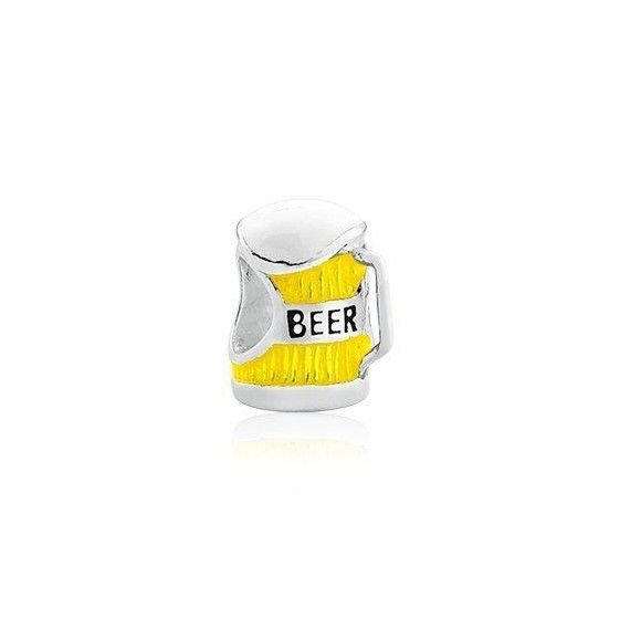 Berloque Caneca de Cerveja Amarela