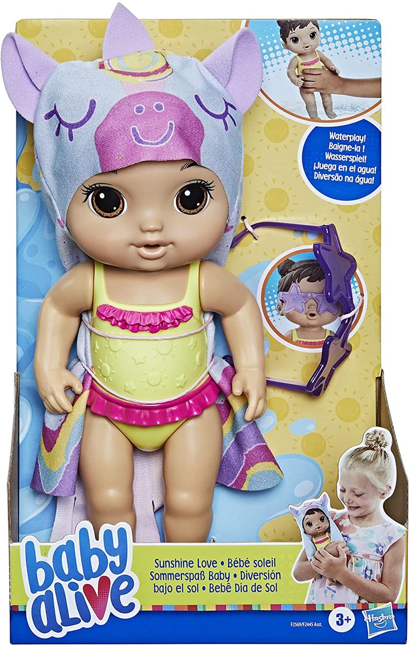 Boneca Baby Alive Morena Bebê Dia de Sol e Acessórios - Hasbro