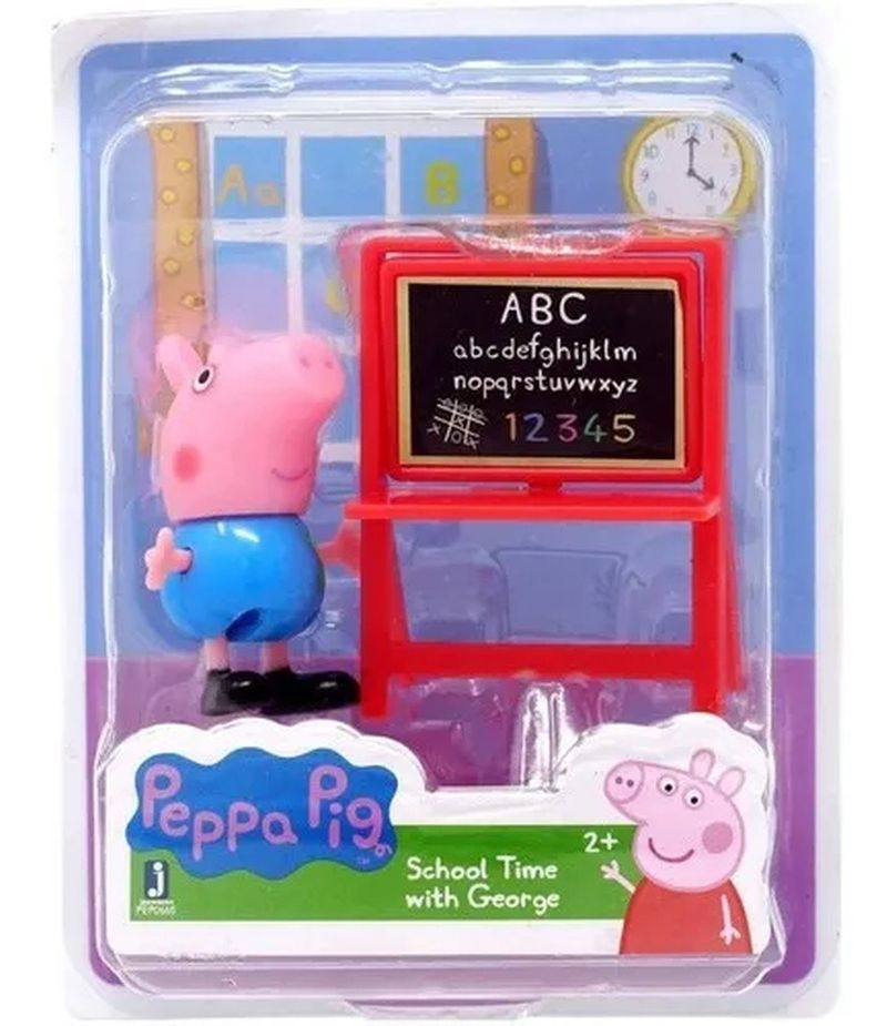 Boneco George na Escola - Peppa Pig Brinquedo - Sunny