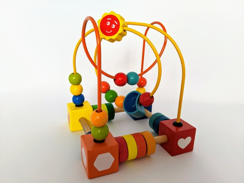 Brinquedo Educativo Labirinto de Contas Coloridas - ViVi Wood Toy
