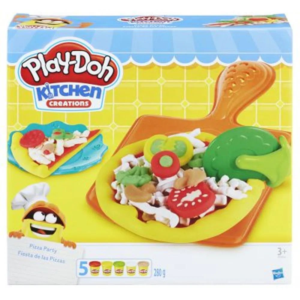 Festa da Pizza com Acessórios e Embalagem de Pizza Play-Doh - Hasbro