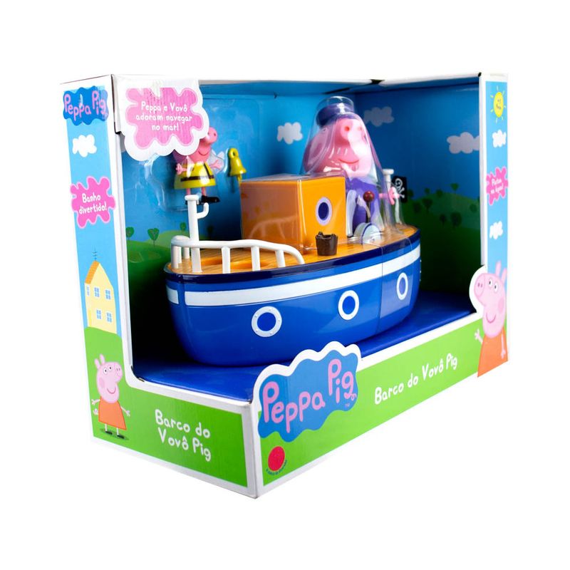 Veículo e Mini Figuras - Peppa Pig - Barco do Vovô Pig - Sunny