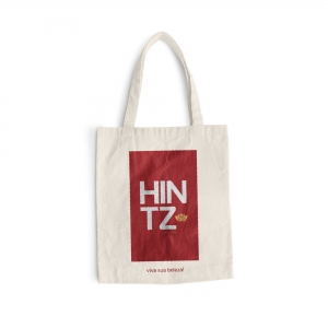 Bolsa Ecobag Bege de Algodão Personalizada Hintz Cosmetics