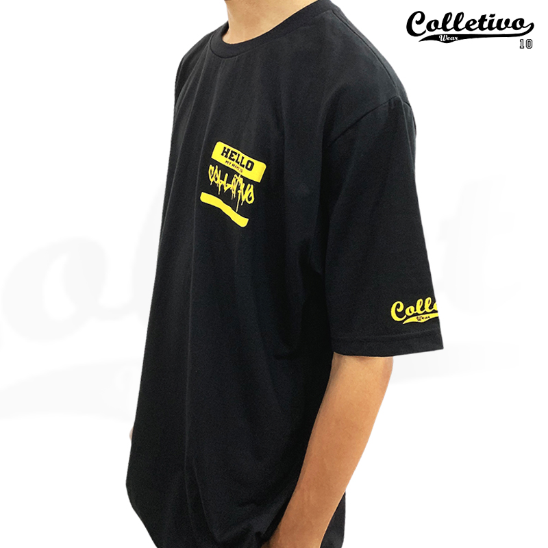 Camiseta Colletivo Wear Hello my name is COLLETIVO GG Preta - Last Skate Shop