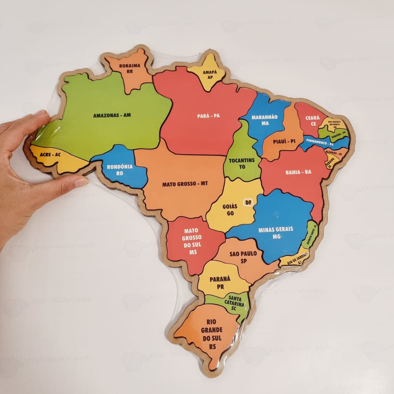 Quebra Cabeça Mapa do Brasil Médio MDF