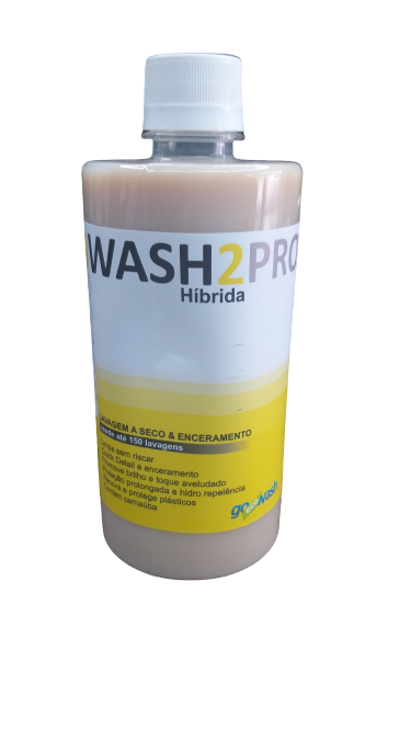 Wash2Pro Híbrida 500ml - Lavagem a seco e Enceramento - 150 lavagens