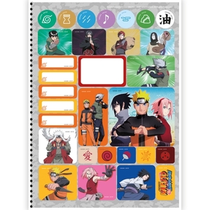 Caderno Espiral 1 Matéria Naruto 80 Folhas