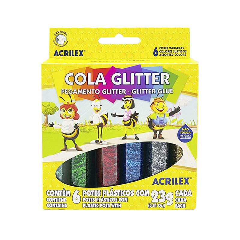 Cola Glitter Colorida - Acrilex