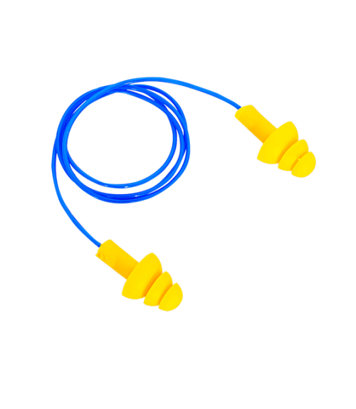Protetor Auricular Plug Amarelo Copolímero com cordão Dystray
