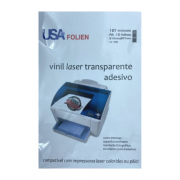 Vinil Laser Transp Adesivo C/10 Fls A4 127 Microns