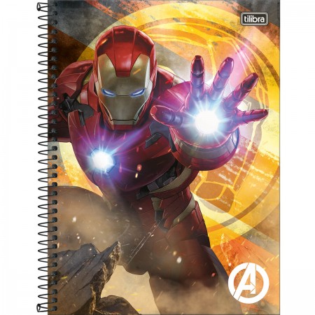 Caderno Espiral Capa Dura Universitário 1 Matéria Avengers Asb 80 Folhas Tilibra
