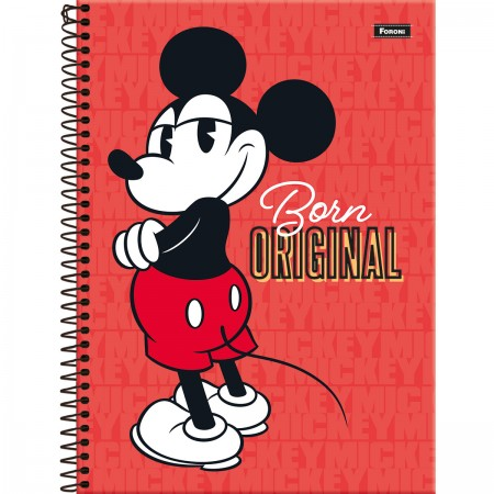 Caderno Universitário Mickey Mouse 1 Matéria 80 Folhas Foroni