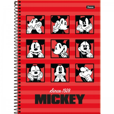 Caderno Universitário Mickey Mouse 1 Matéria 80 Folhas Foroni