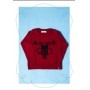 Sweater Tricot Infantil Moto Vermelha