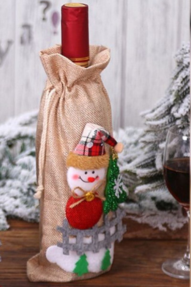 Capa Temática de Natal para Garrafas de Vinhos e Espumantes