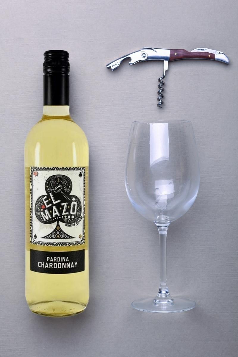 Vinho Branco Espanhol El Mazo Blanco Pardina Chardonnay 2018