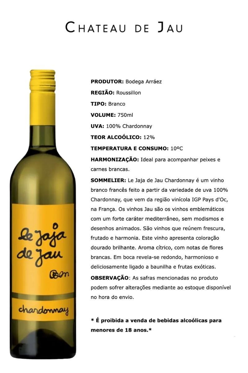 Vinho Branco Francês Jaja de Jau Chardonnay