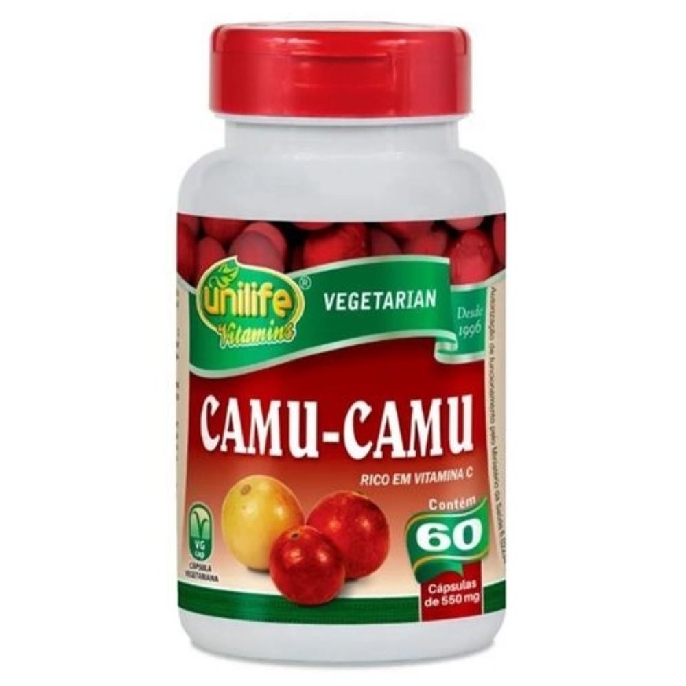 Camu Camu Vitamina C 500mg 60 Cápsulas - Unilife