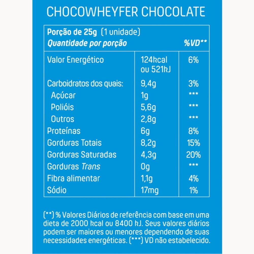 Choco Wheyfer 2 Caixas total 24 Barras chocolate Mais Mu