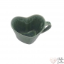 Caneca formato coração de porcelana verde Amazônia 150ml. OC317