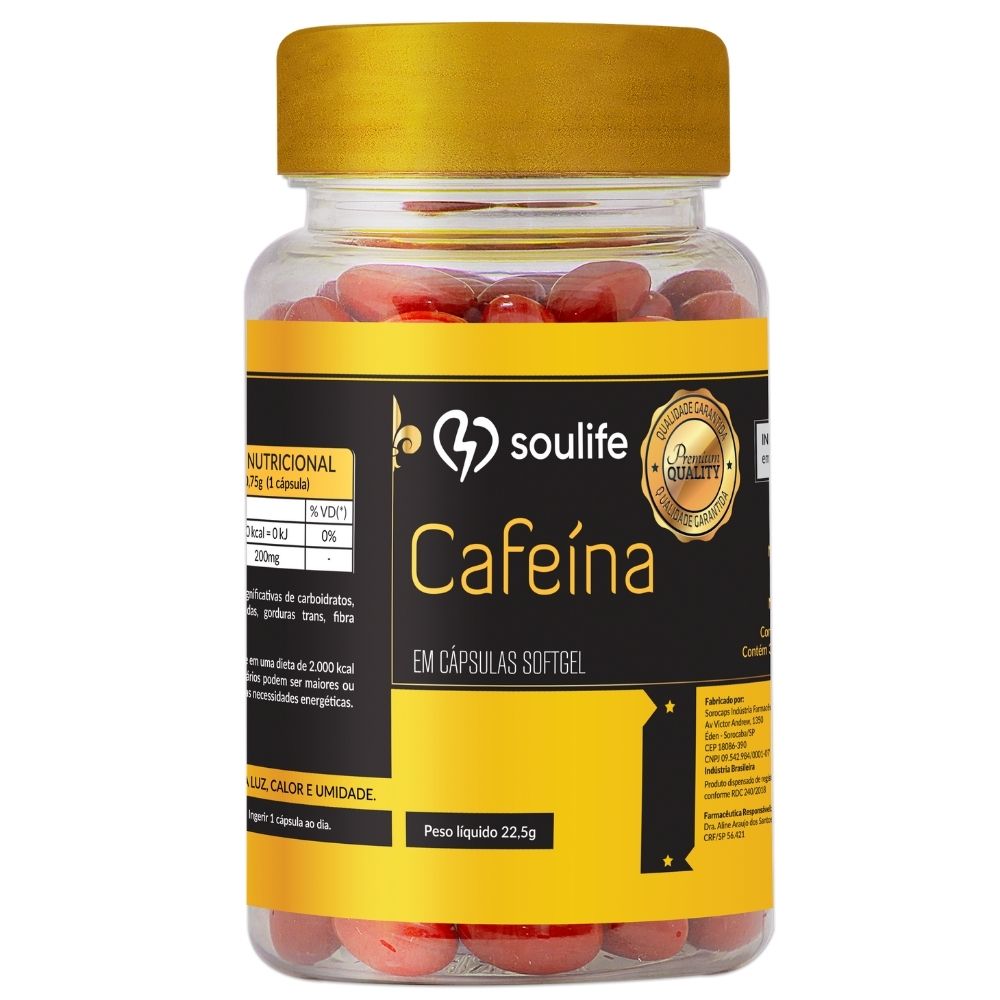 Cafeína - Termogênico e Aumento de energia - 120 cápsulas - Soulife  - SOULIFE