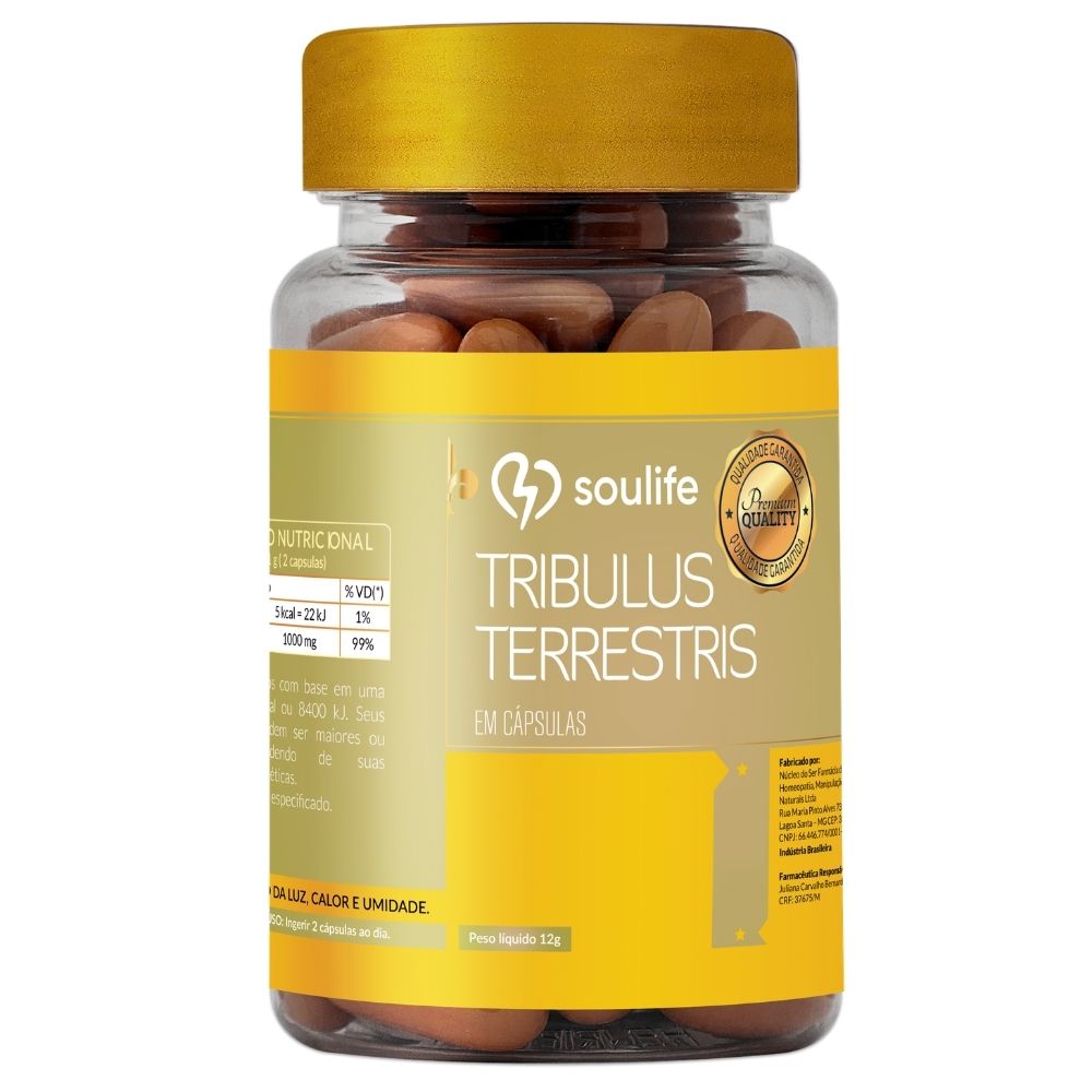 Tribulus Terrestris - 60 cápsulas - Aumento da libido e ganho de massa muscular - Soulife  - SOULIFE