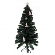 Arvore de Natal Fibra Otica Natalino 1 metro 50cm Decoração Estrela Led Colorido 170 Galhos