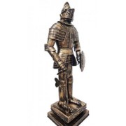 Guerreiro Medieval Estatua De Lata Vintage (CJ-023)