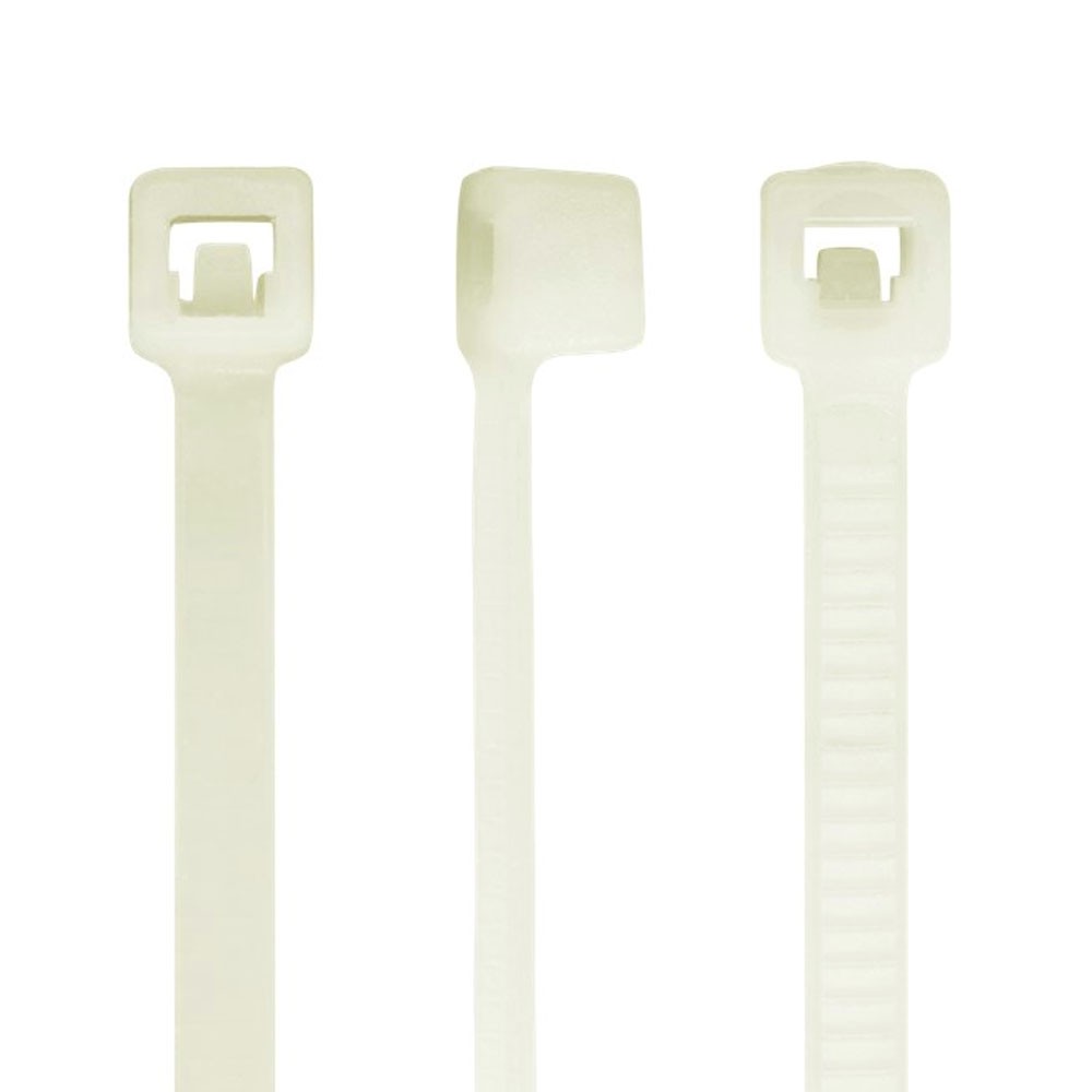 Abraçadeira de Nylon Branco 50 Uni Enforca Gato Cinta Plastica 380mm x 4.8mm
