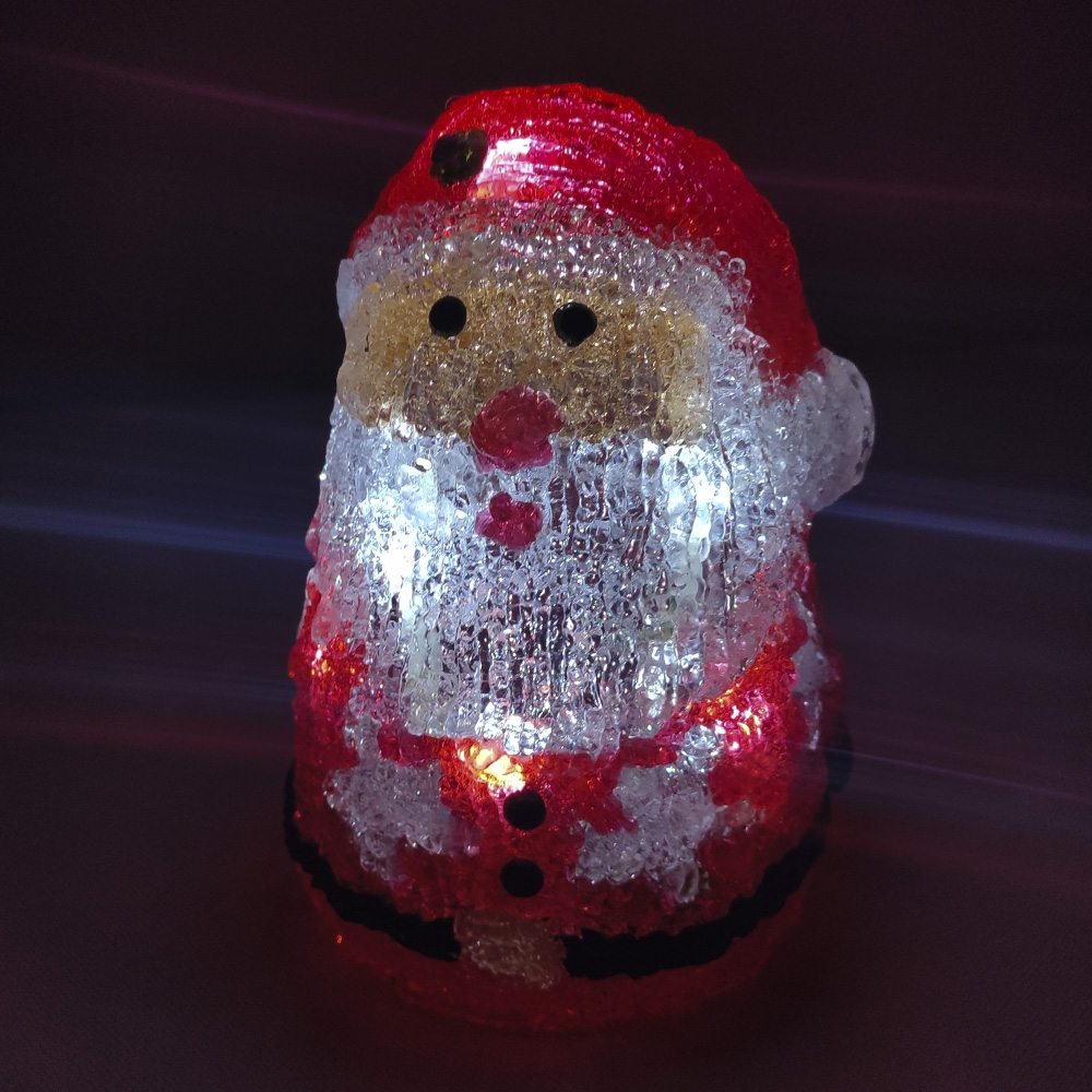 Enfeite Iluminado Kit 3 Peças Natal Boneco de Neve Caixa de Presente Papai Noel Mesa Decoracao Natalino