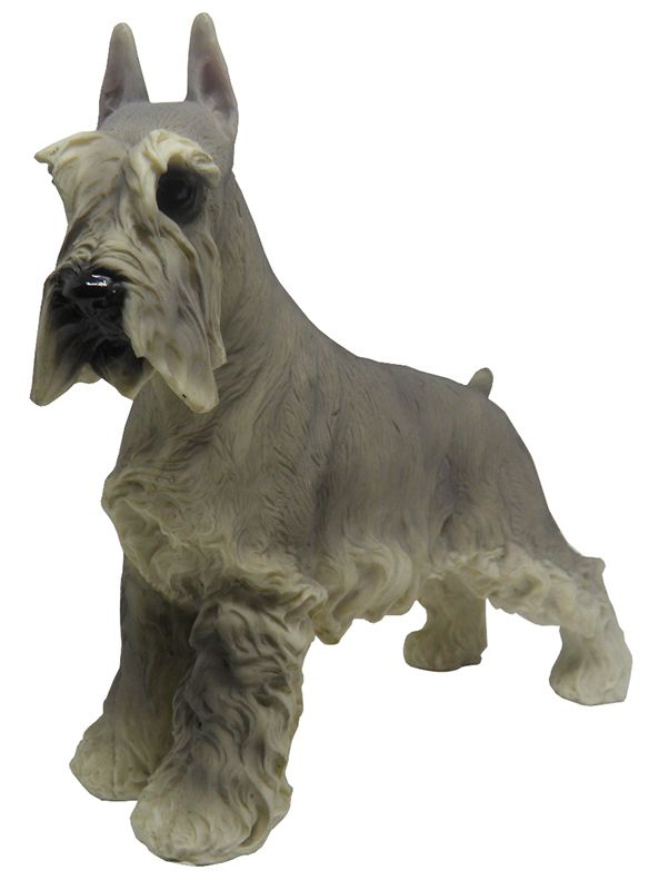 Escultura Schnauzer Cachorro de Resina Decoracao Miniatura (9147)
