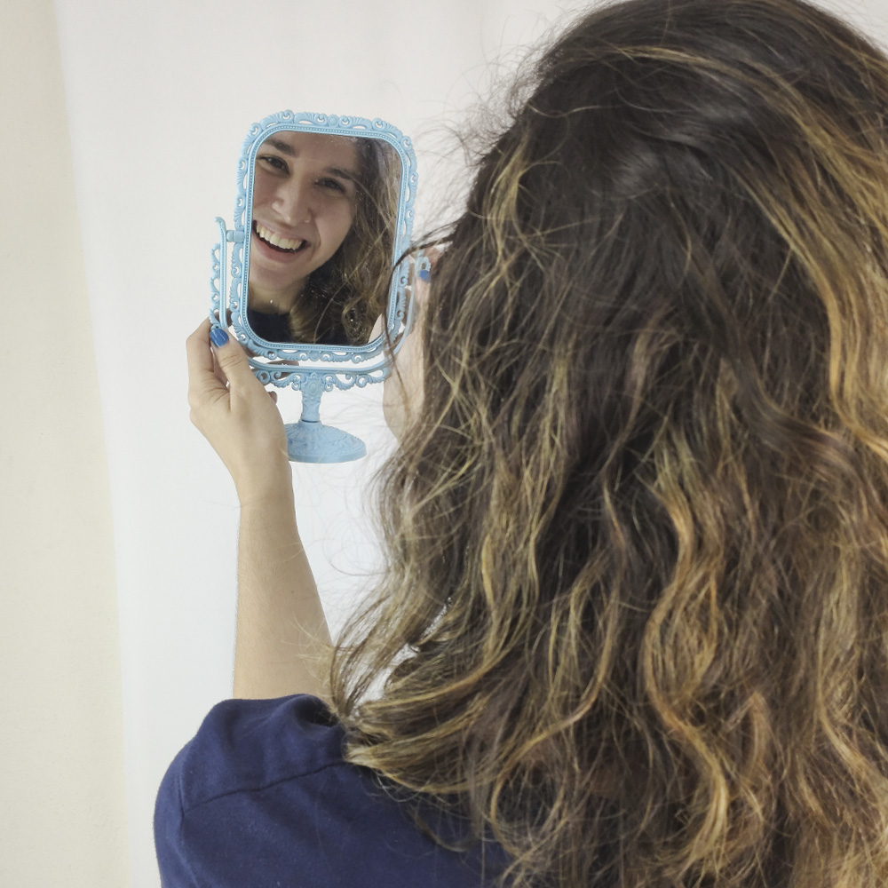 Espelho De Mesa Dupla Face Maquiagem Rosto Decoraçao Retro Casa Penteadeira Beleza Moda Enfeite Vintage
