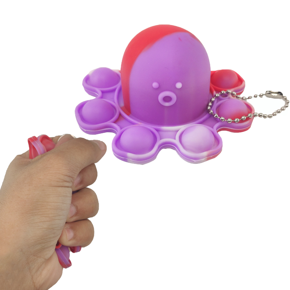 Fidget Toy Polvo Pop It Chaveiro antiestresse Ansiedade Relaxante Sensorial