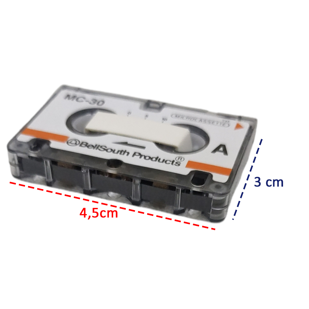 Fita Microcassete Gravação Virgem Micro K7 Gravador 30 Min Mc30 Secretaria Eletronica Kit 3 Und