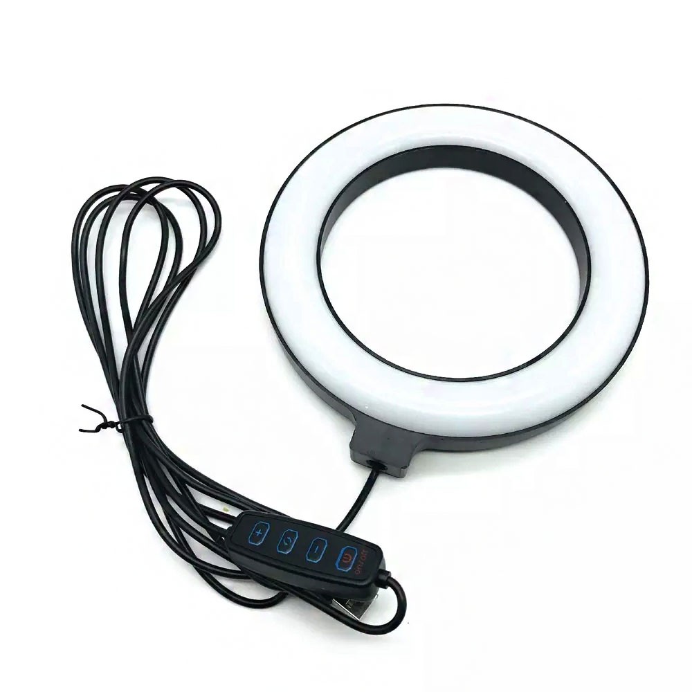 Iluminador Ring Light LED Youtuber Profissional Duplo Suporte Celular Microfone Foto Video Live Anel Luz