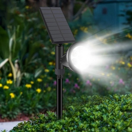 Luminaria Refletor Solar 7 Leds 4 Unid Quintal Casa Jardim Iluminaçao Externa Luz Rua Segurança Ambiente Garagem